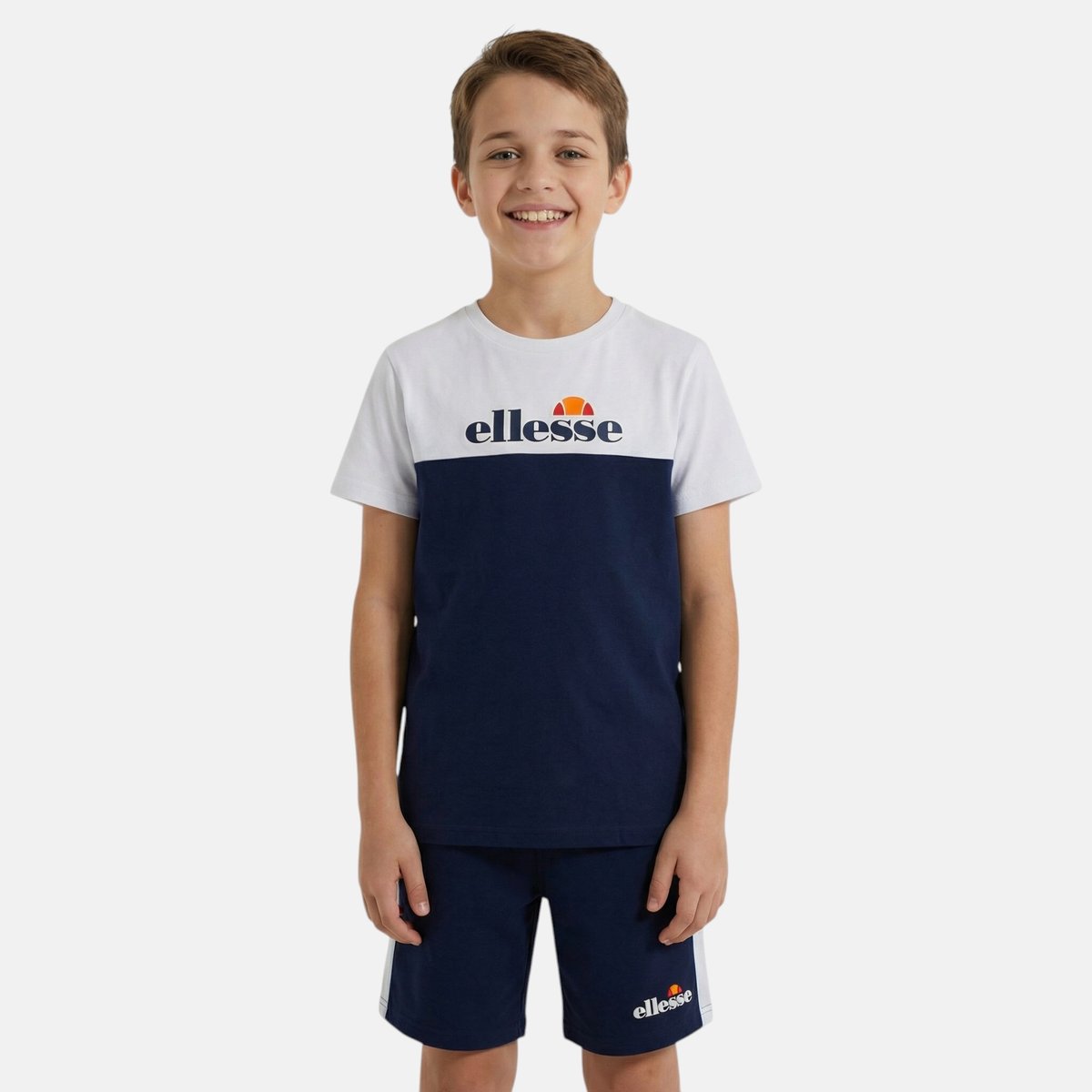 Lot de 2 t-shirts manches courtes et short BLOCK PARTY bleu marine, ELLESSE