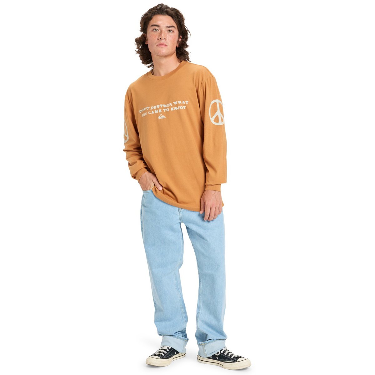T-shirt manches longues EV COLD WAYS marron almond, QUIKSILVER