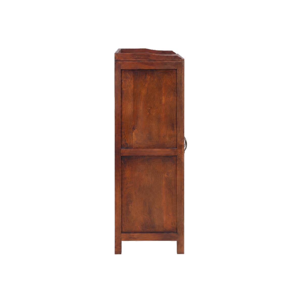 Armoire 2 portes en bois de manguier ARNO bois foncé, MADE IN MEUBLES