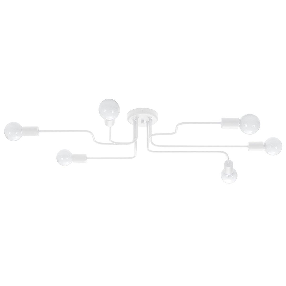 Lustre Acier Blanc E27 6 Vector blanc, EDEN