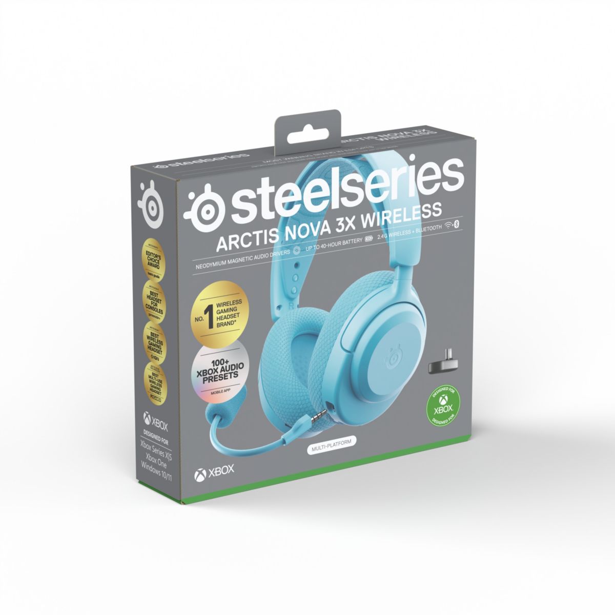 Casque gamer Arctis Nova 3 XW Aqua couleur unique, STEELSERIES