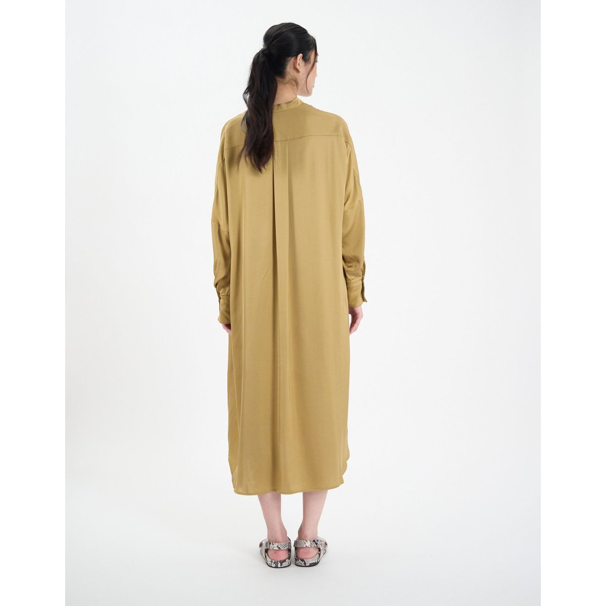 Robe Boy en viscose mélangée camel camel, INES DE LA FRESSANGE PARIS