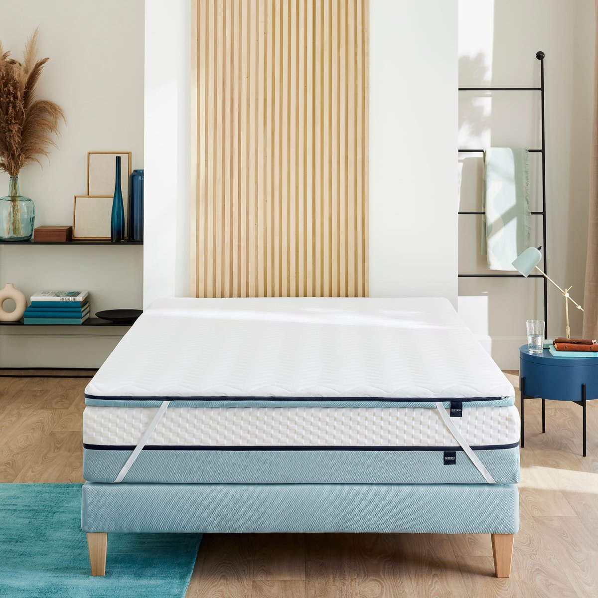 Surmatelas mémoire de forme 7 cm Songe blanc, SOMEO