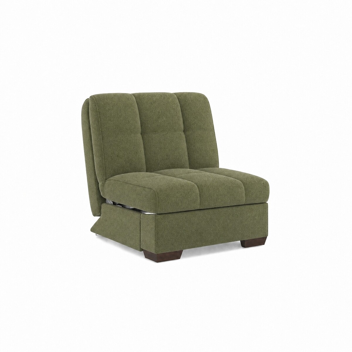 Harlow Velvet Single Sofabed with Foam Mattress olive, ÉDITÉ
