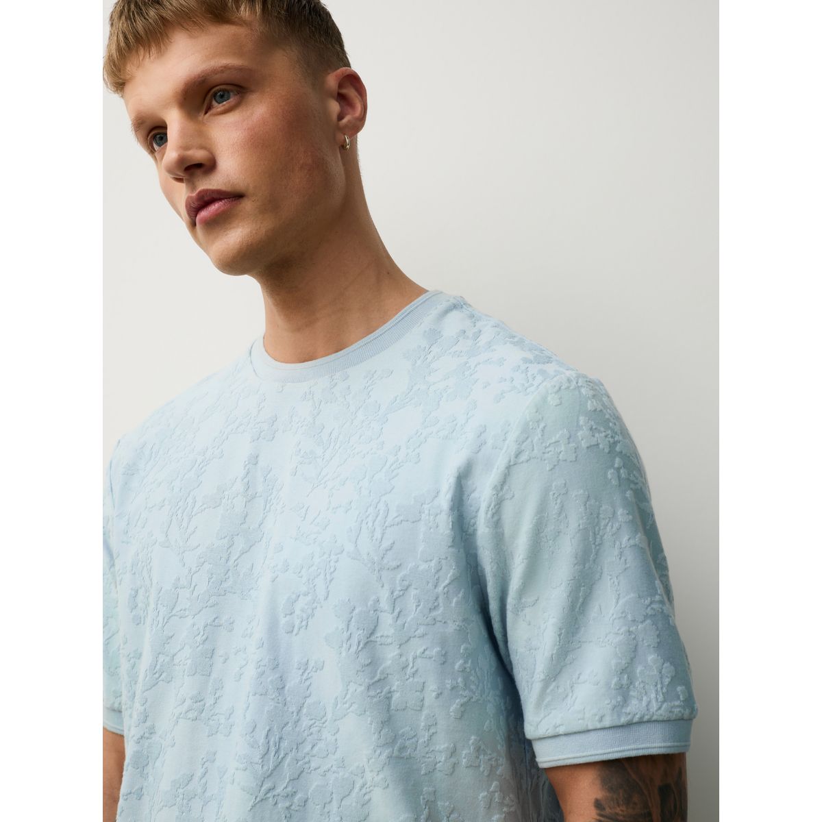 T-shirt élégant texturé bleu, NEXT