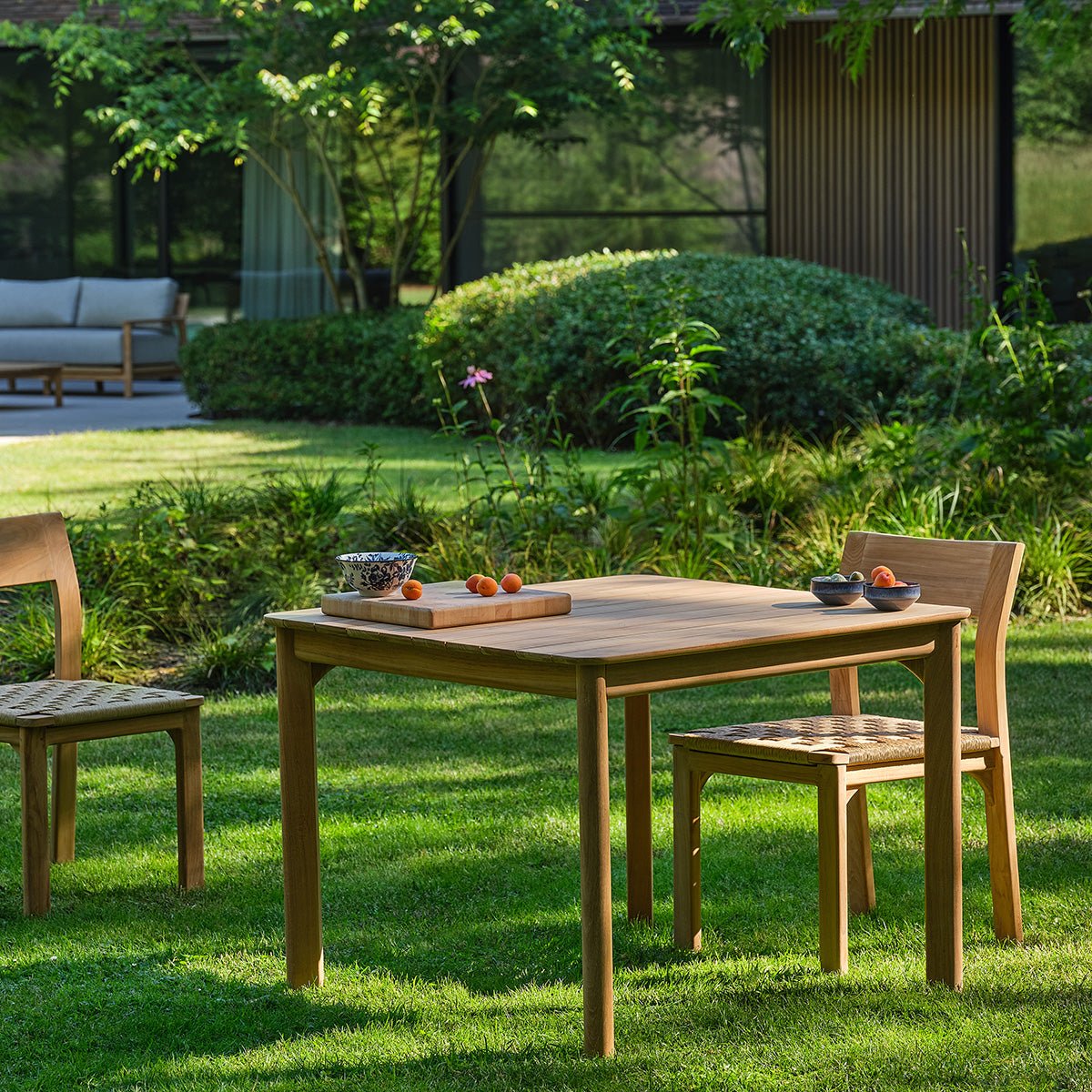 Table de jardin en teck 4 personnes PIANA naturel, BERAH GETAH