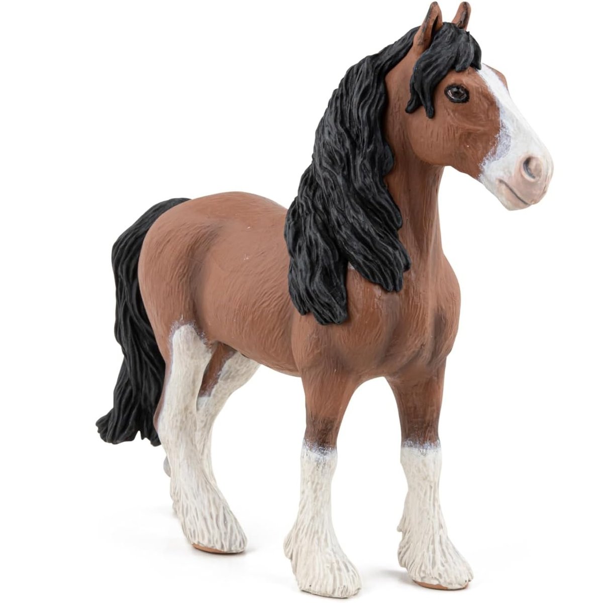Figurine Cheval Clydesdale marron, PAPO