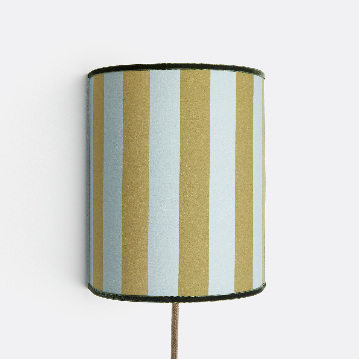 Wandlamp, van gestreept katoen en fluweel, STRIA groen  , LA REDOUTE INTERIEURS