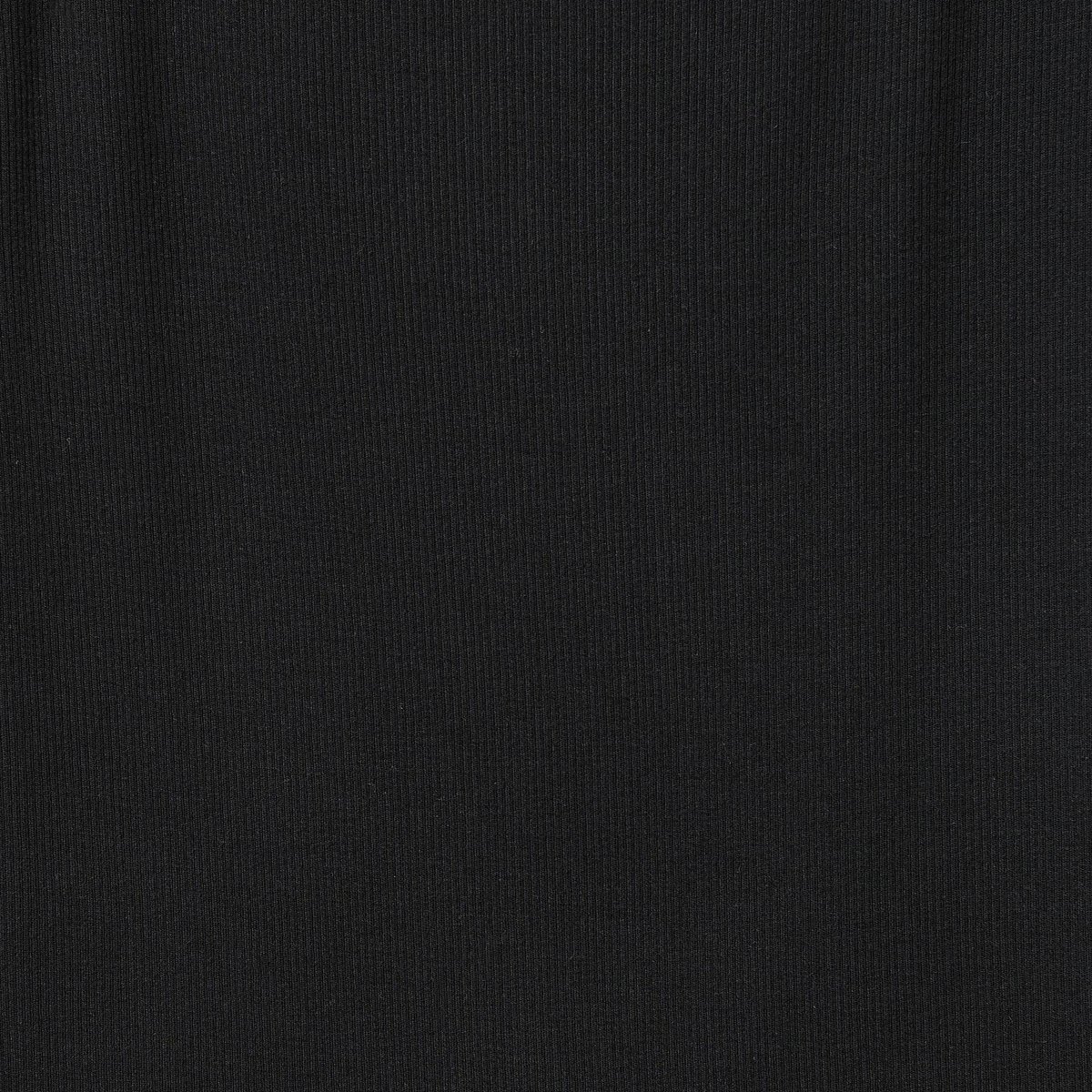 T-shirt manches longues côte fine contenant du cachemire noir, MONOPRIX