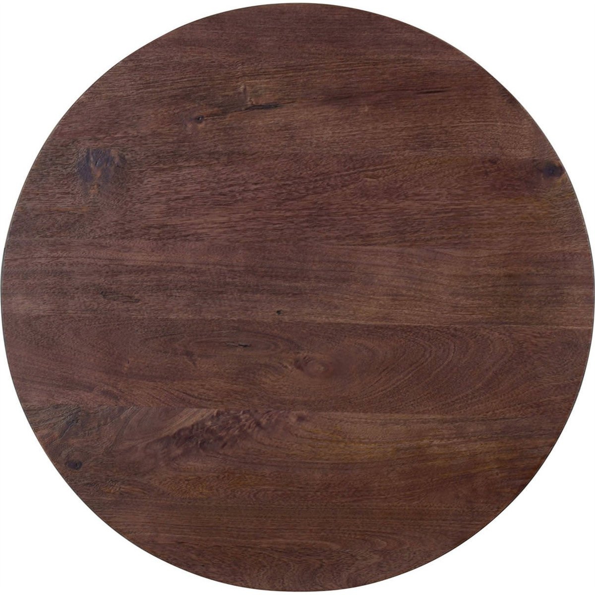 Table bistrot ronde bois et métal BALDWIN brun épicé et noir, RECOLLECTION
