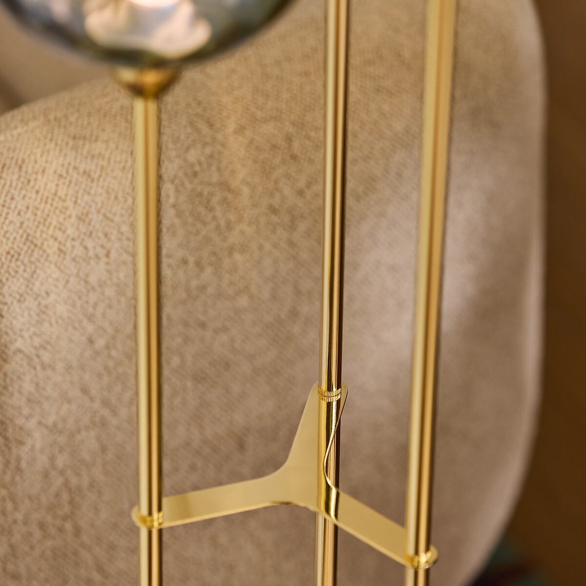 MADE.COM Ilaria 3-Light Swirl Glass Floor Lamp blue, MADE