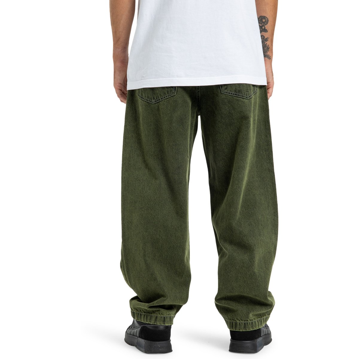 Jean en denim WORKER BAGGY DENIM BRONZE RINS. vert bronze green, DC SHOES
