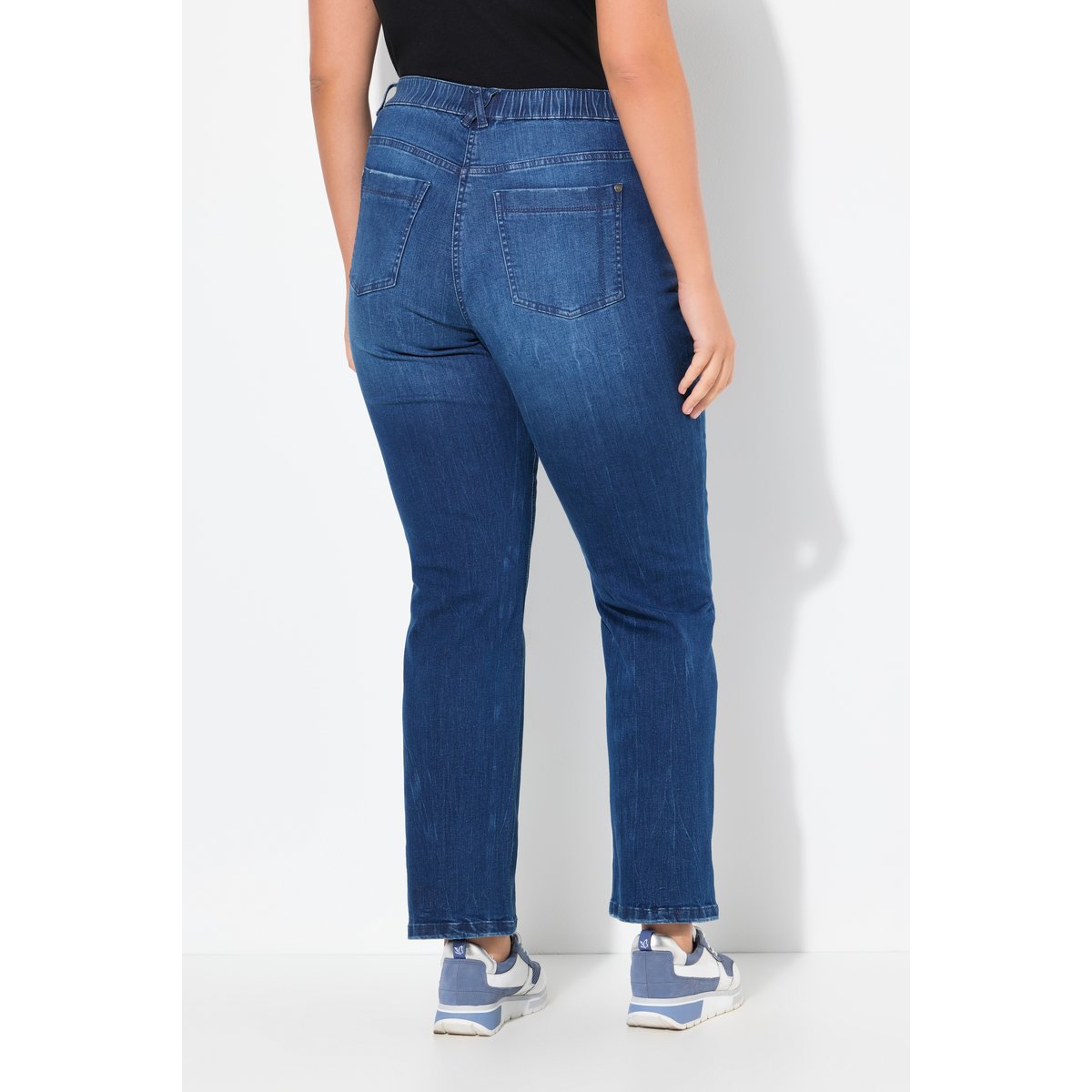 Jean Mandy, jambe droite et large bleu jean, ULLA POPKEN