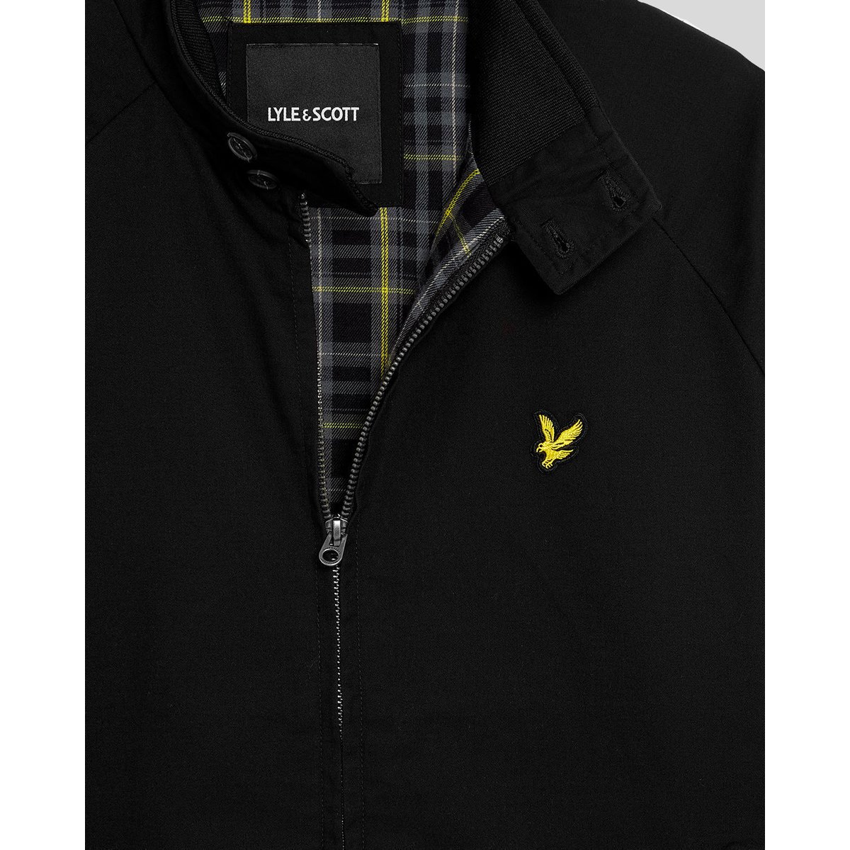 Veste col montant en coton noir jais, LYLE & SCOTT