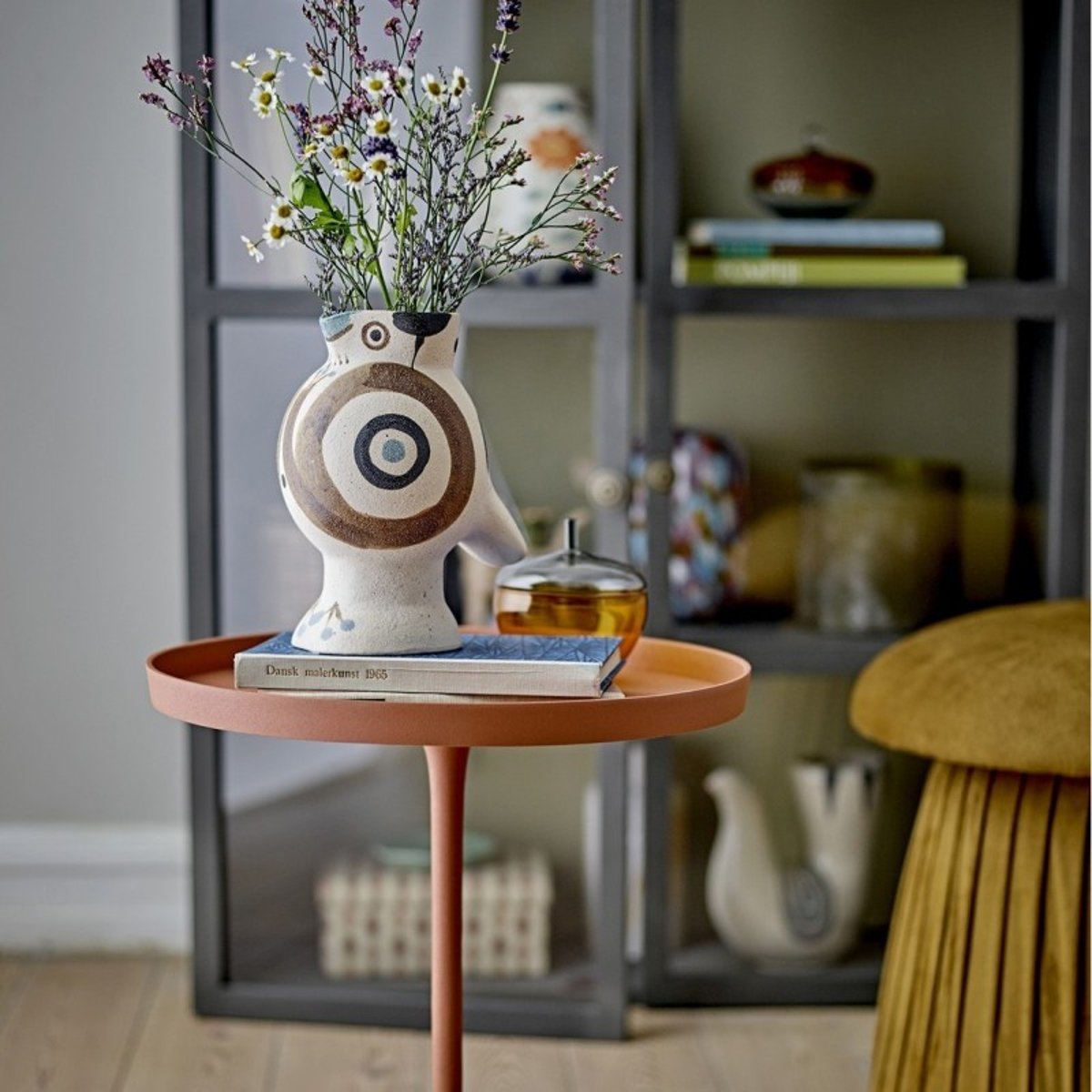 Vase oiseau design graphique  Mahrab marron, BLOOMINGVILLE