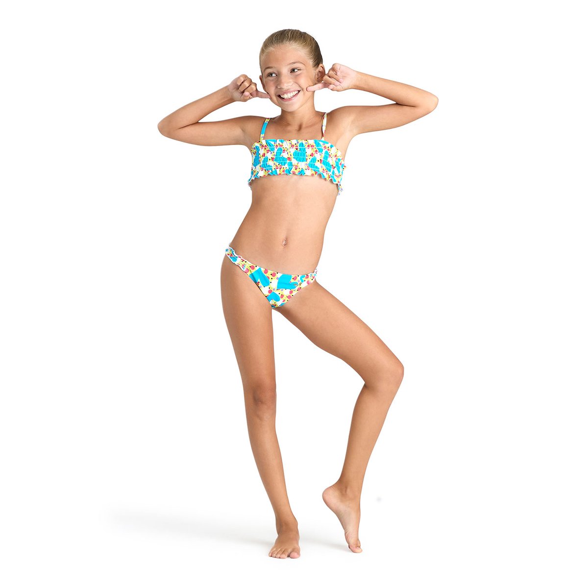 Bikini bandeau Vintage soft green multi, ARENA
