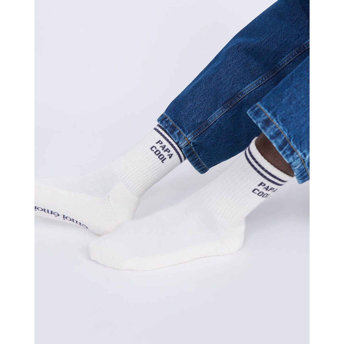 Chaussettes Papa cool beige crème, EMOI EMOI
