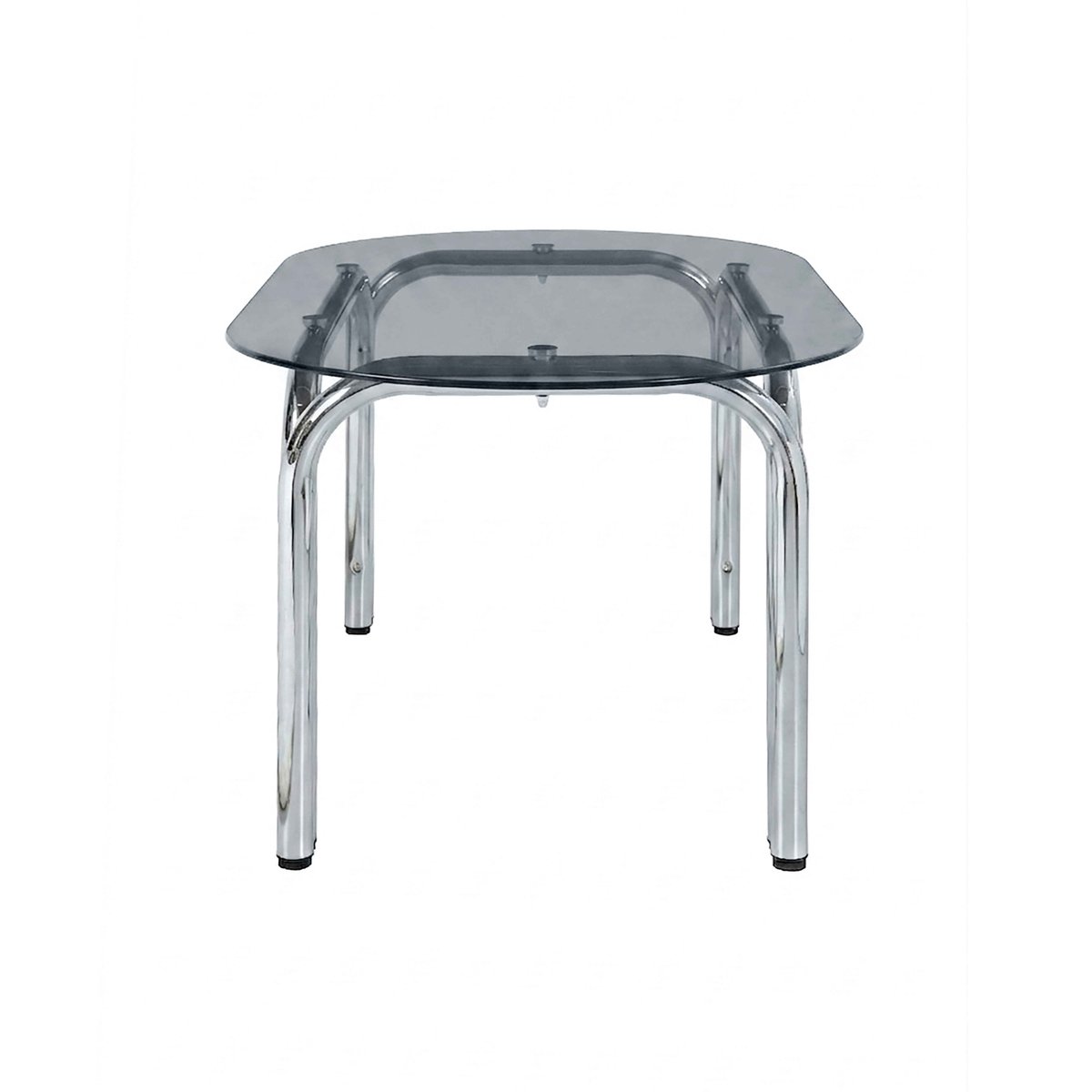Table basse en verre trempé ovale 110x55 cm, LEWIS noir, OVIALA