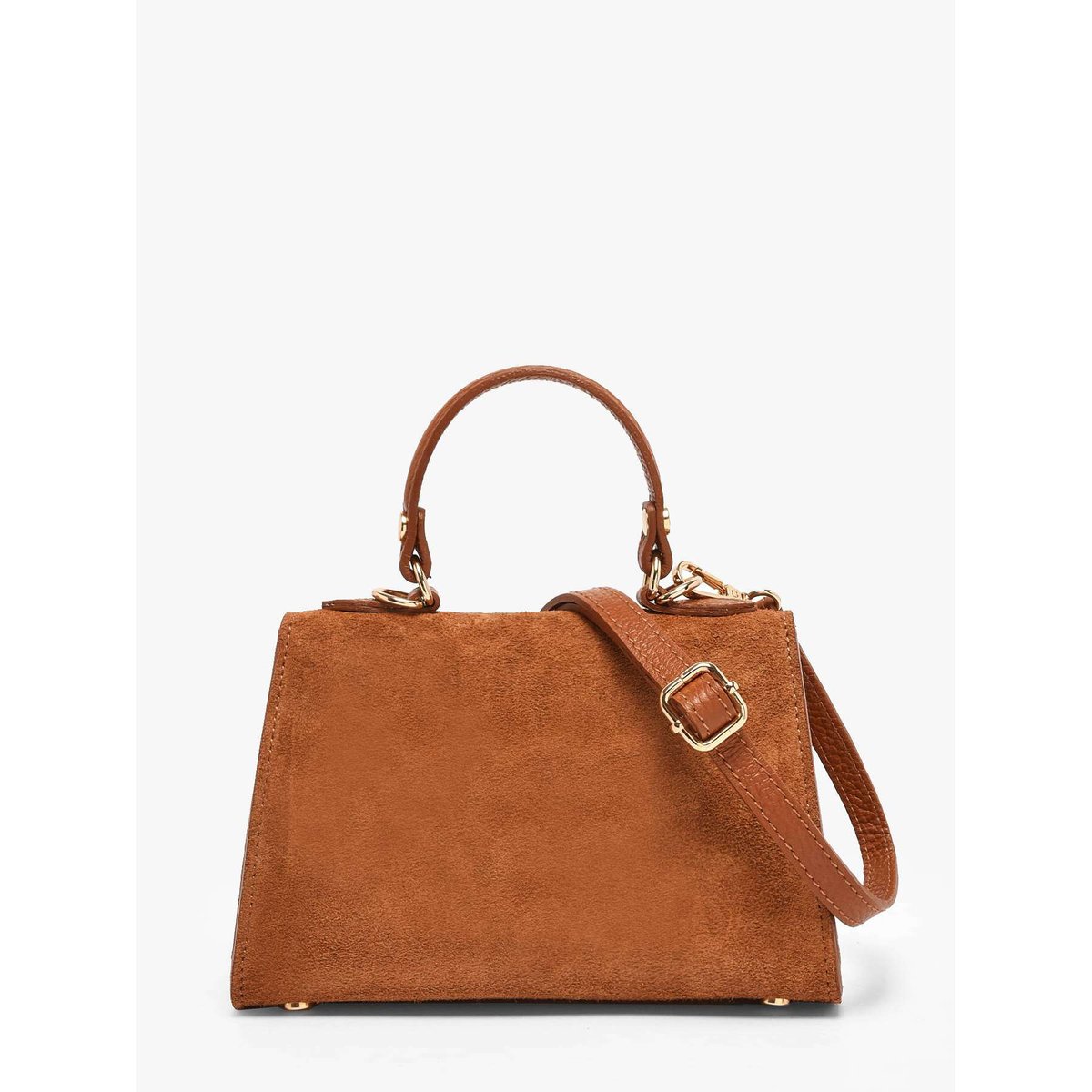 Sac porté épaule Velvet caviar cuir cuoio scuro, MILANO
