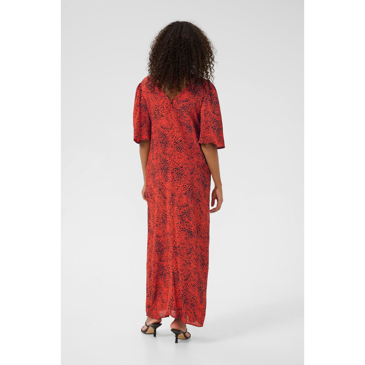 Dress rouge grenadine graphic animal, KAFFE