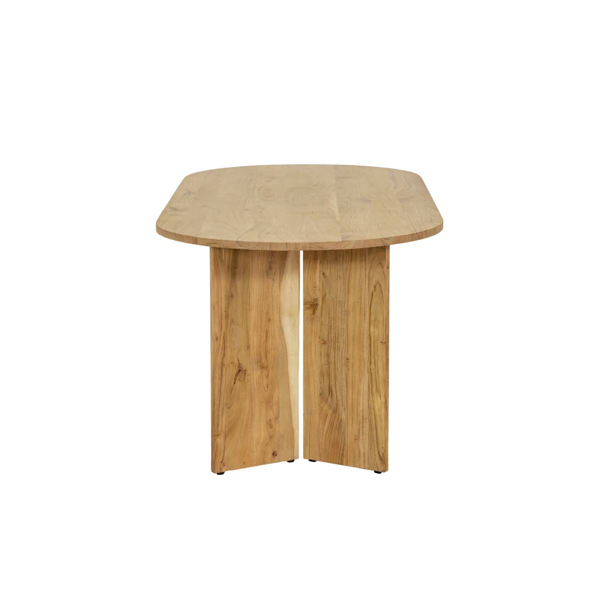 Table à manger en bois d'acacia ELWEN bois clair, MADE IN MEUBLES 