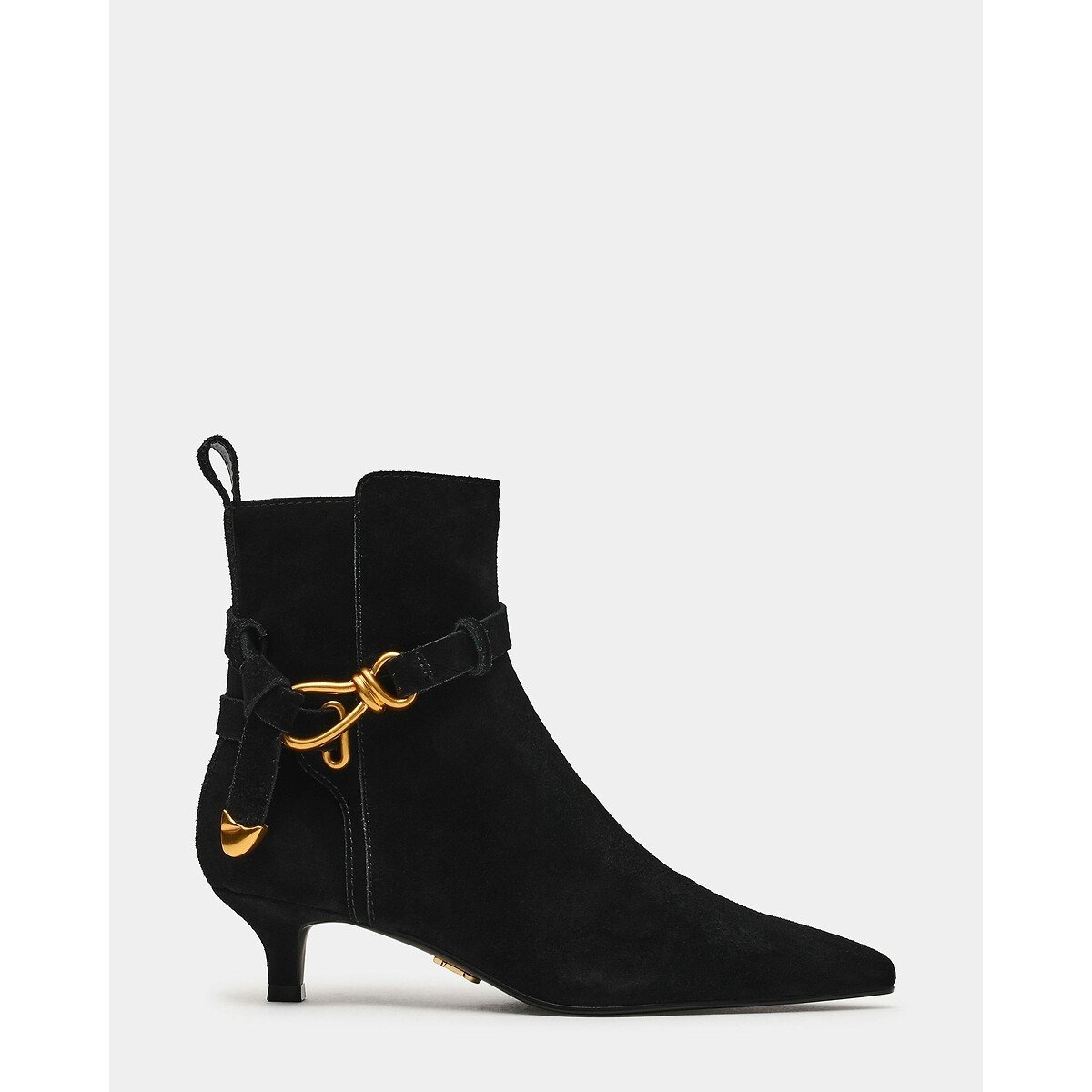 Roller Pointed Ankle Boots in Suede black, STEVE MADDEN