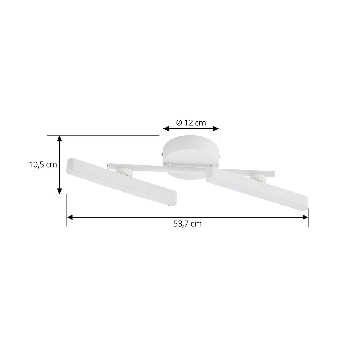 Plafonnier en métal moderneLED, Eldrin blanc, LINDBY