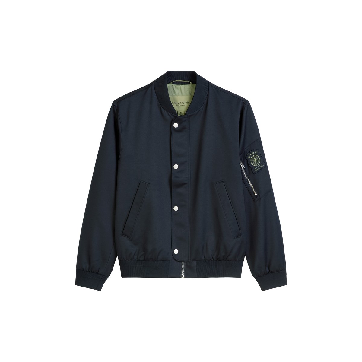 Veste d'aviateur DFB Travel Collection en micro-canvas hydrofuge bleu foncé, MARC O'POLO