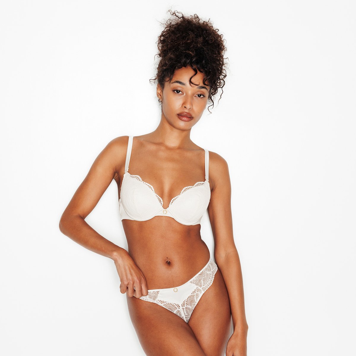 Soutien-gorge push up INOUIE blanc, ROUGEGORGE LINGERIE