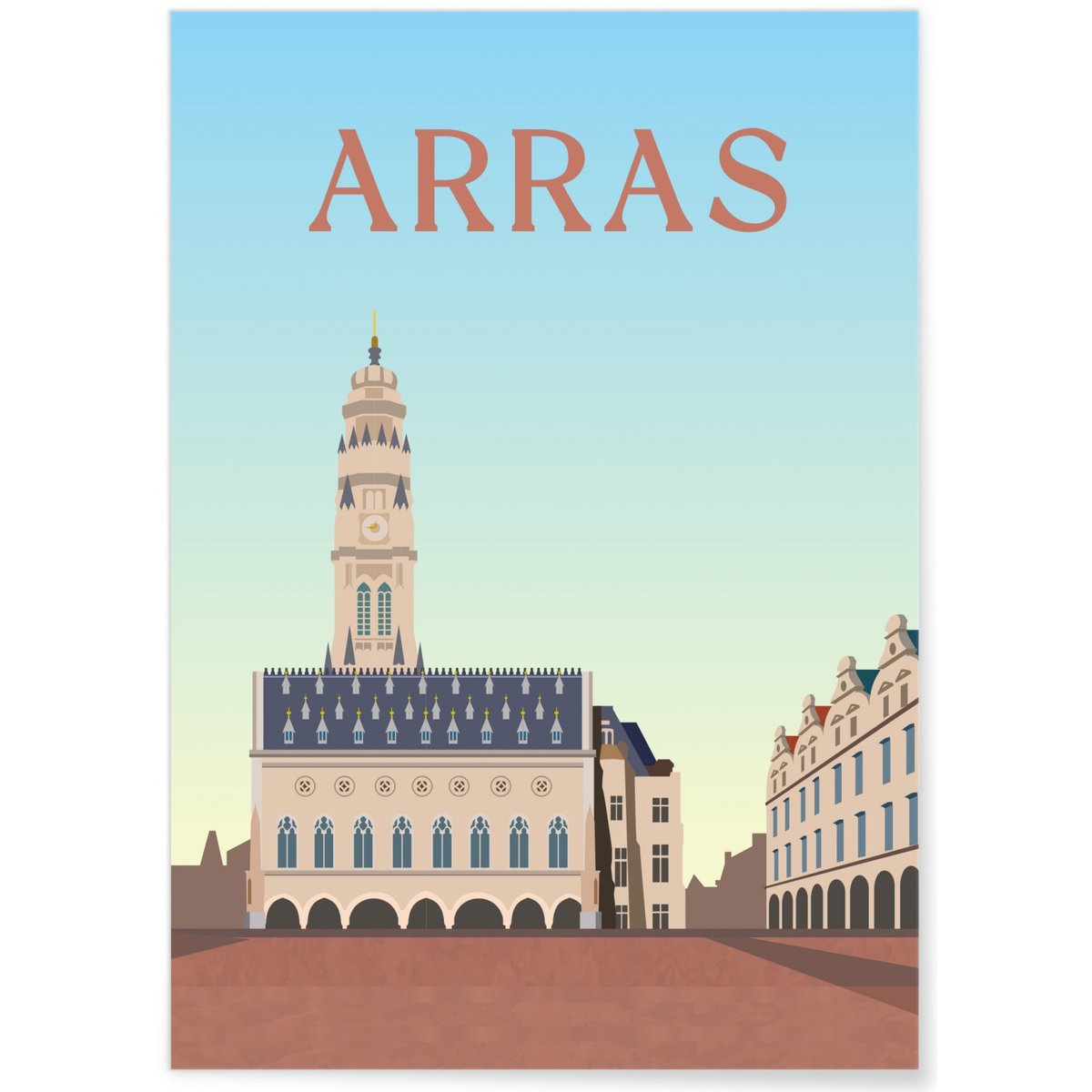 Affiche ville Arras blanc, L'AFFICHERIE