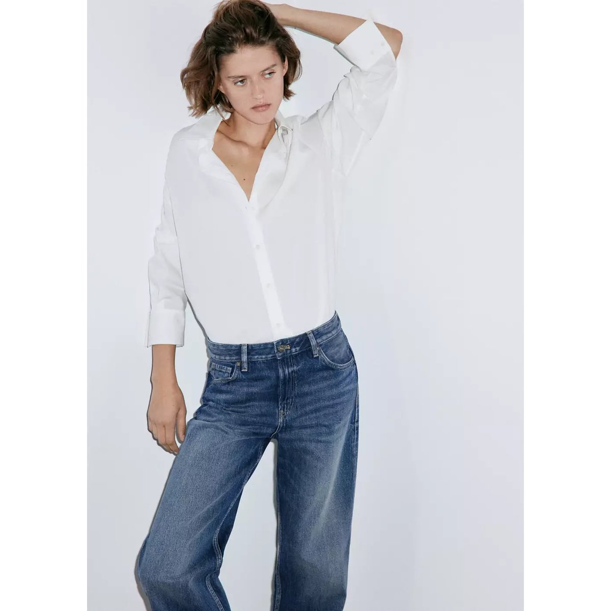 Jean Miami droit taille normale bleu foncé, MANGO