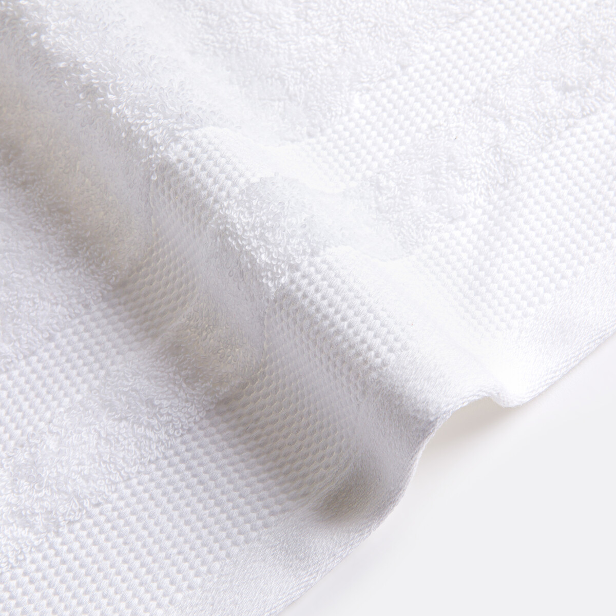 Lote de 4 toalhas de hóspedes em algodão egípcio 600g/m2, Kheops branco, LA REDOUTE INTERIEURS