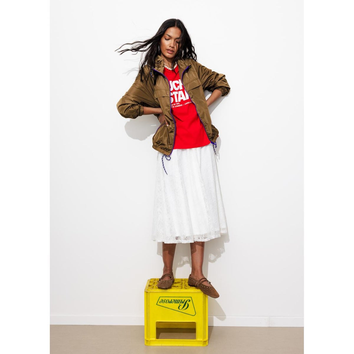 Blouson coupe-vent camel, PROMOD