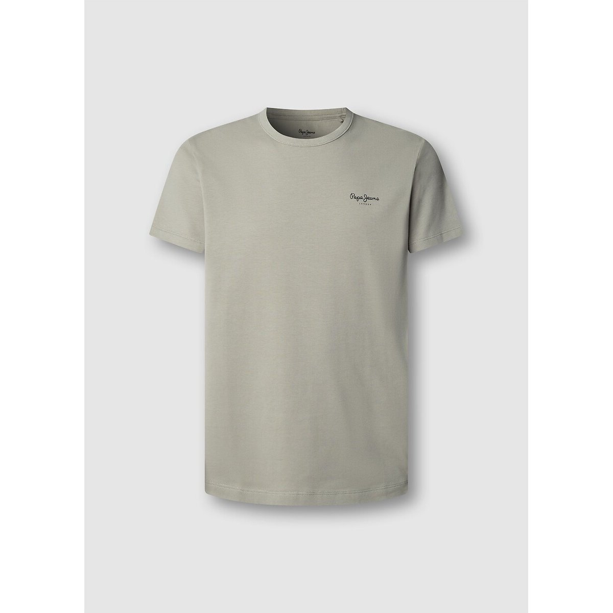 Original Basic T-Shirt with Short Sleeves sage green, PEPE JEANS