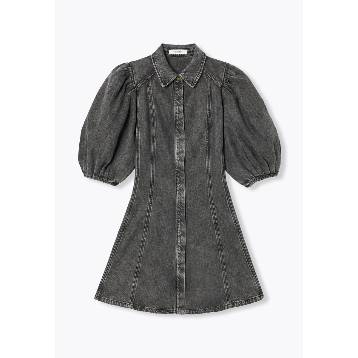 Robe courte en lyocell jeans gris, PROMOD