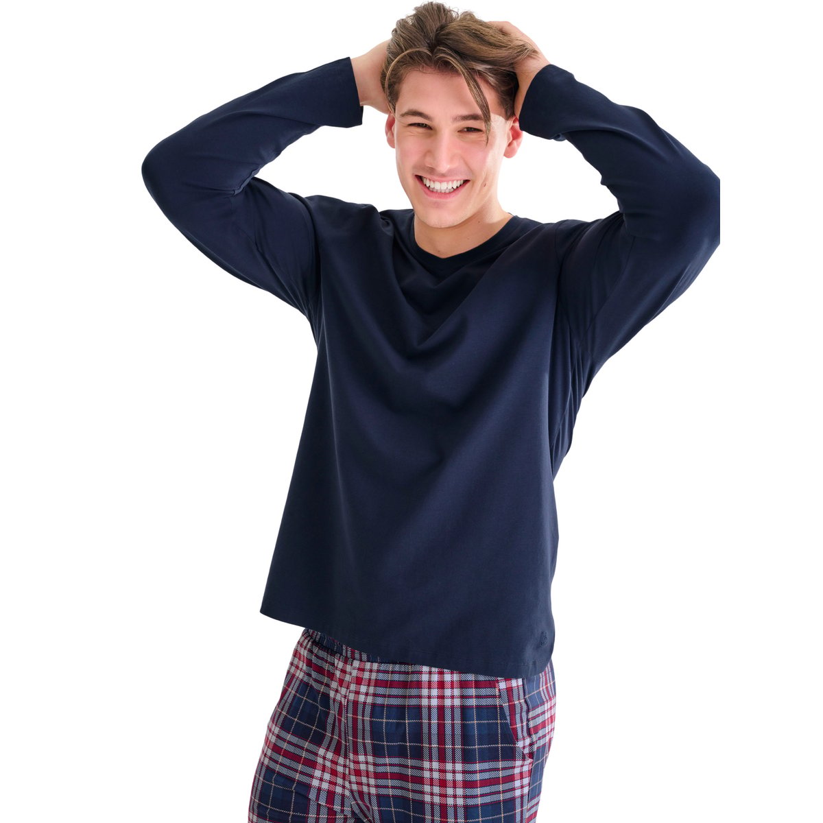 Haut pyjama top manches longues COSY NIGHTS bleu, LISCA