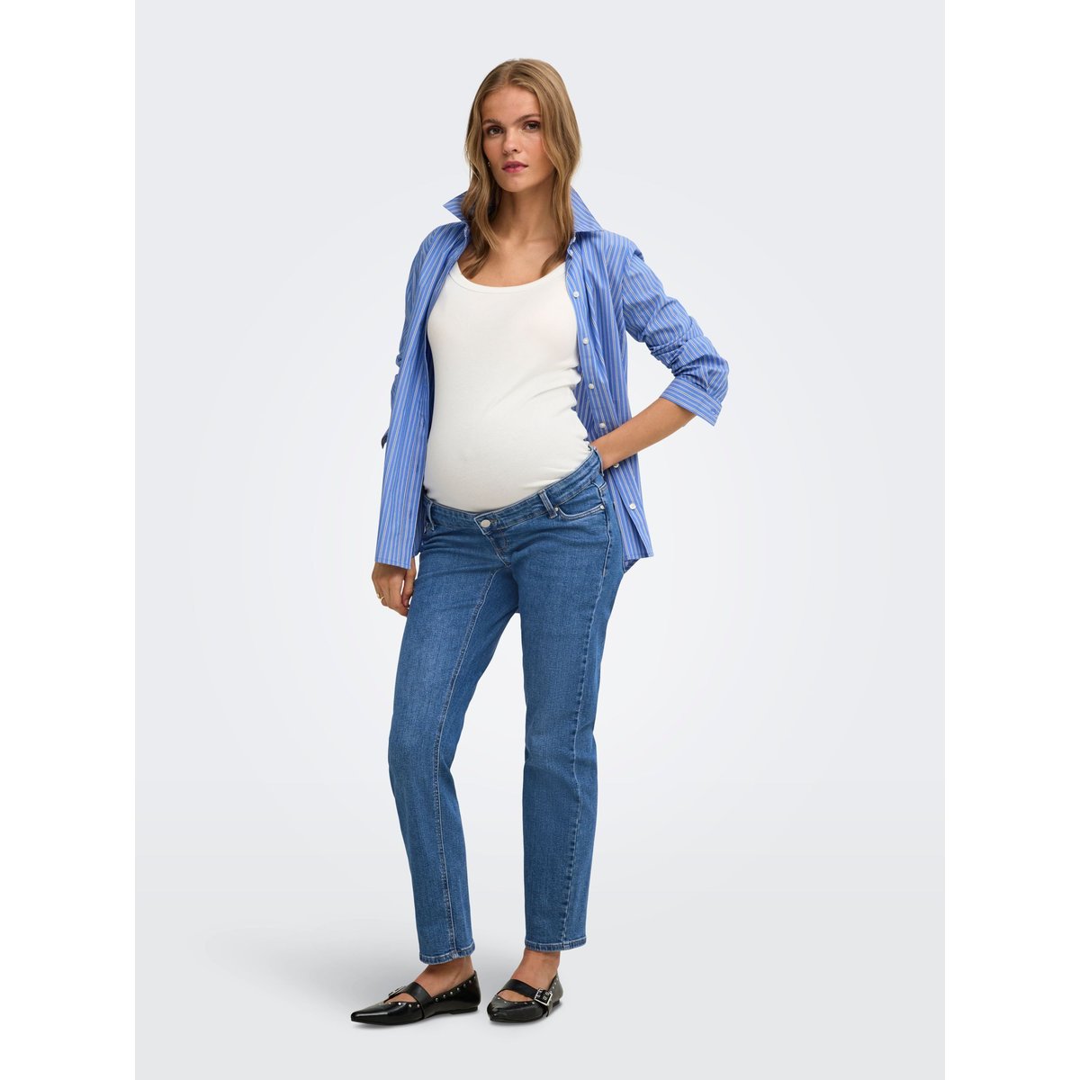 Jean Coupe Droite medium blue denim, ONLY