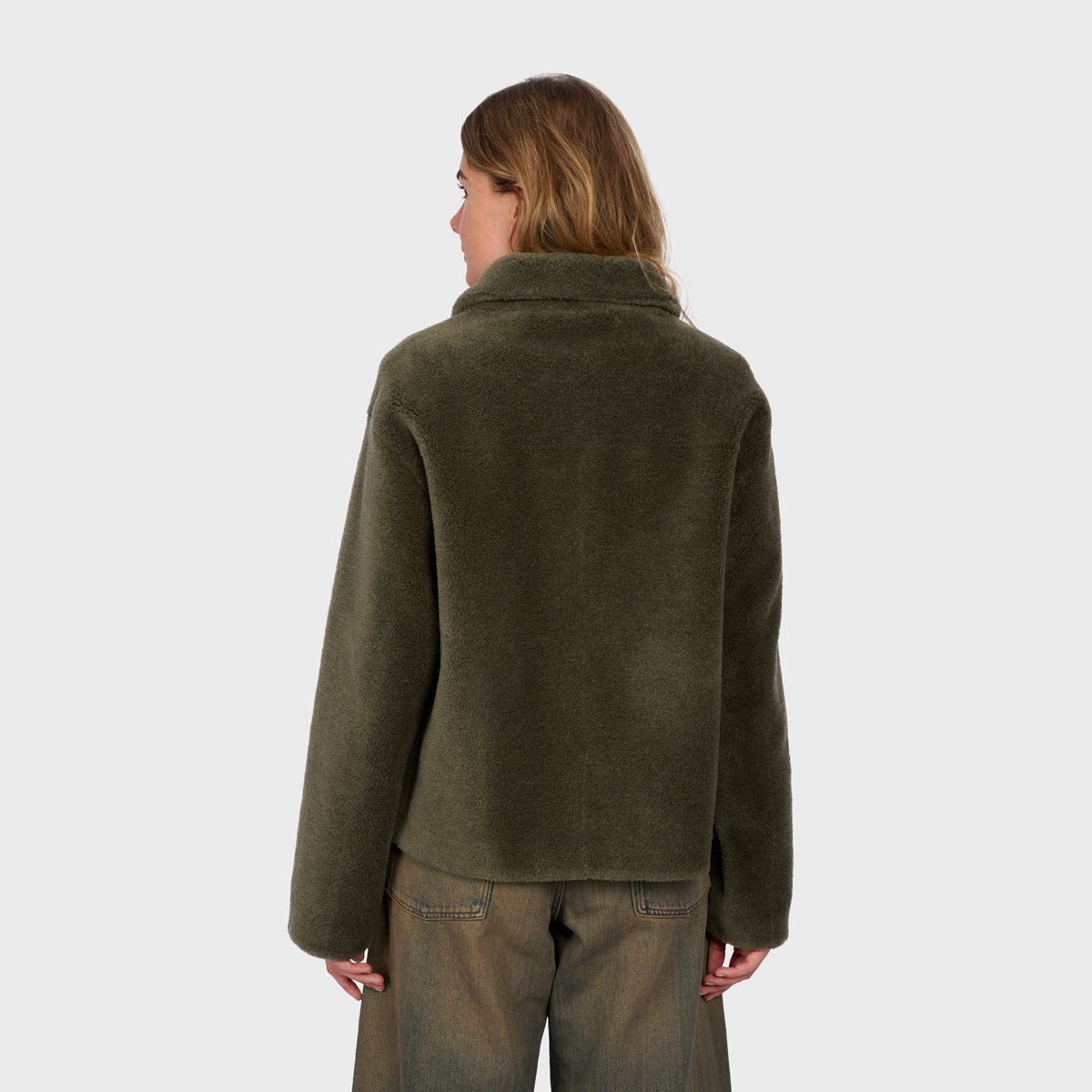 Veste à col chemise réversible VIRGINIA vert olive foncé, OAKWOOD