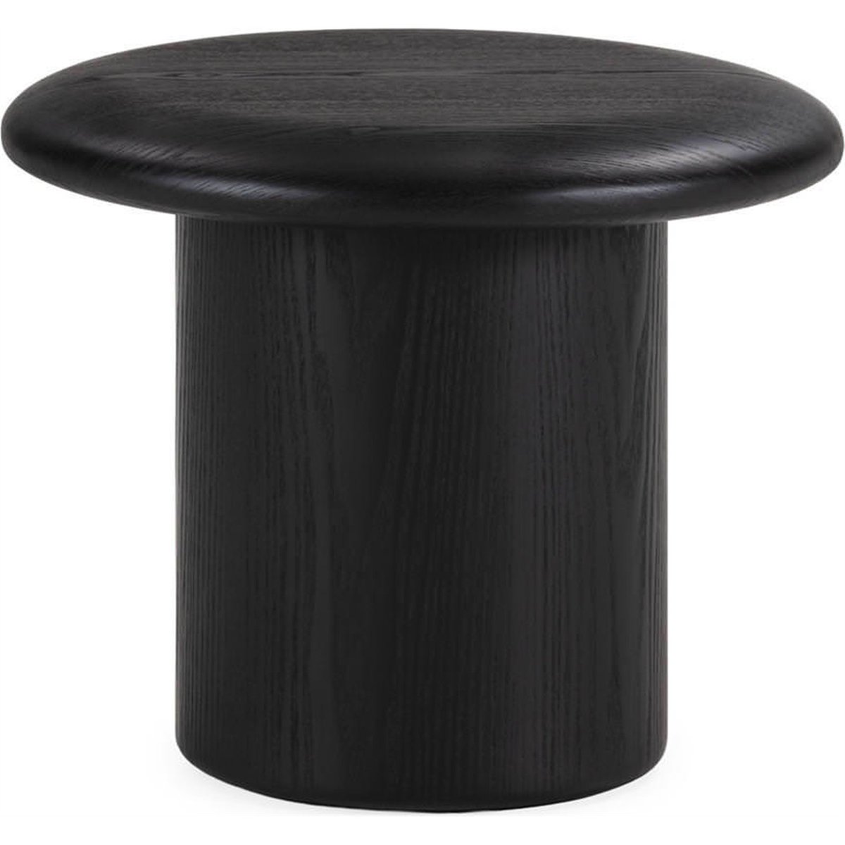 Table d'appoint ronde, Placage de frêne noir, RECOLLECTION