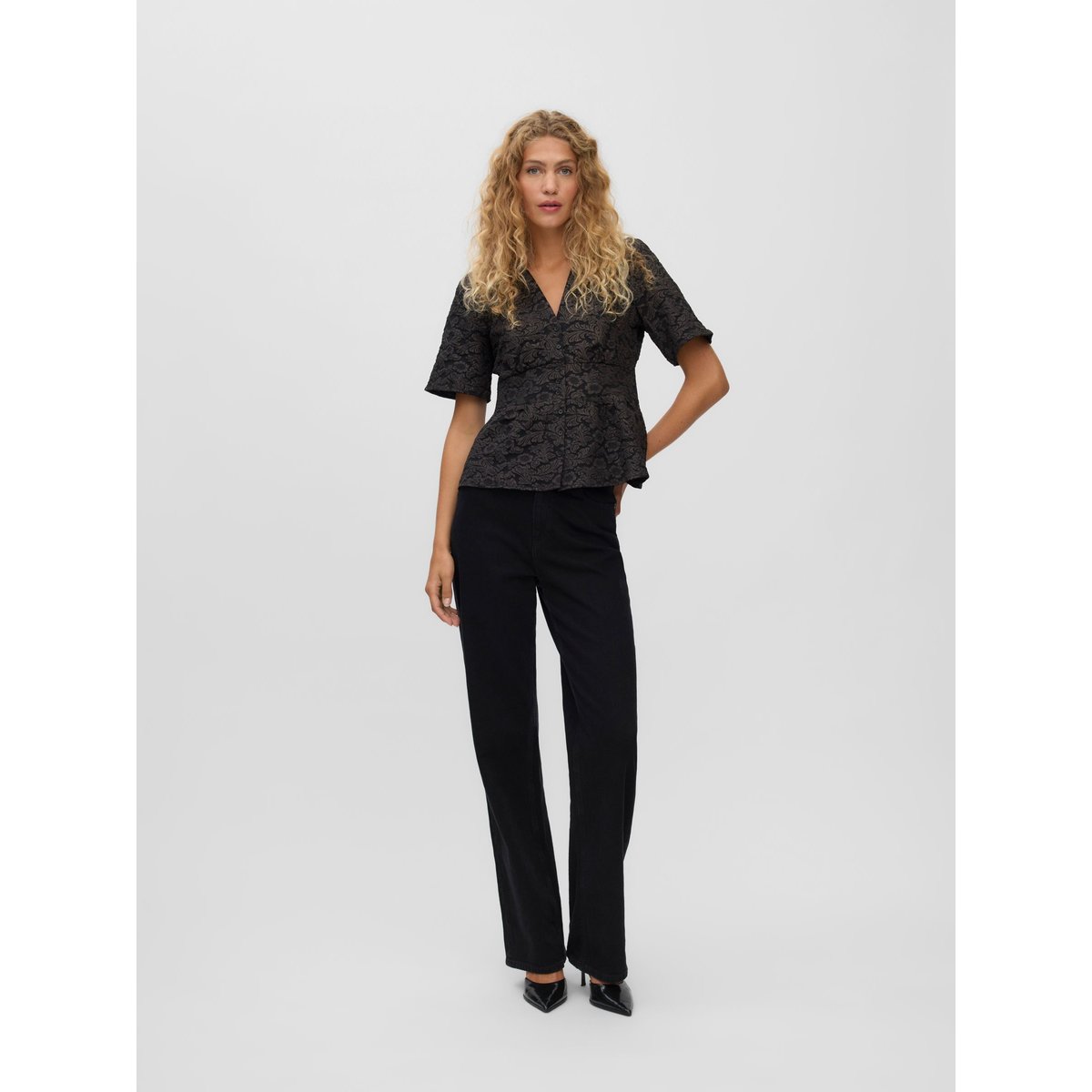 Top noire - black, VERO MODA