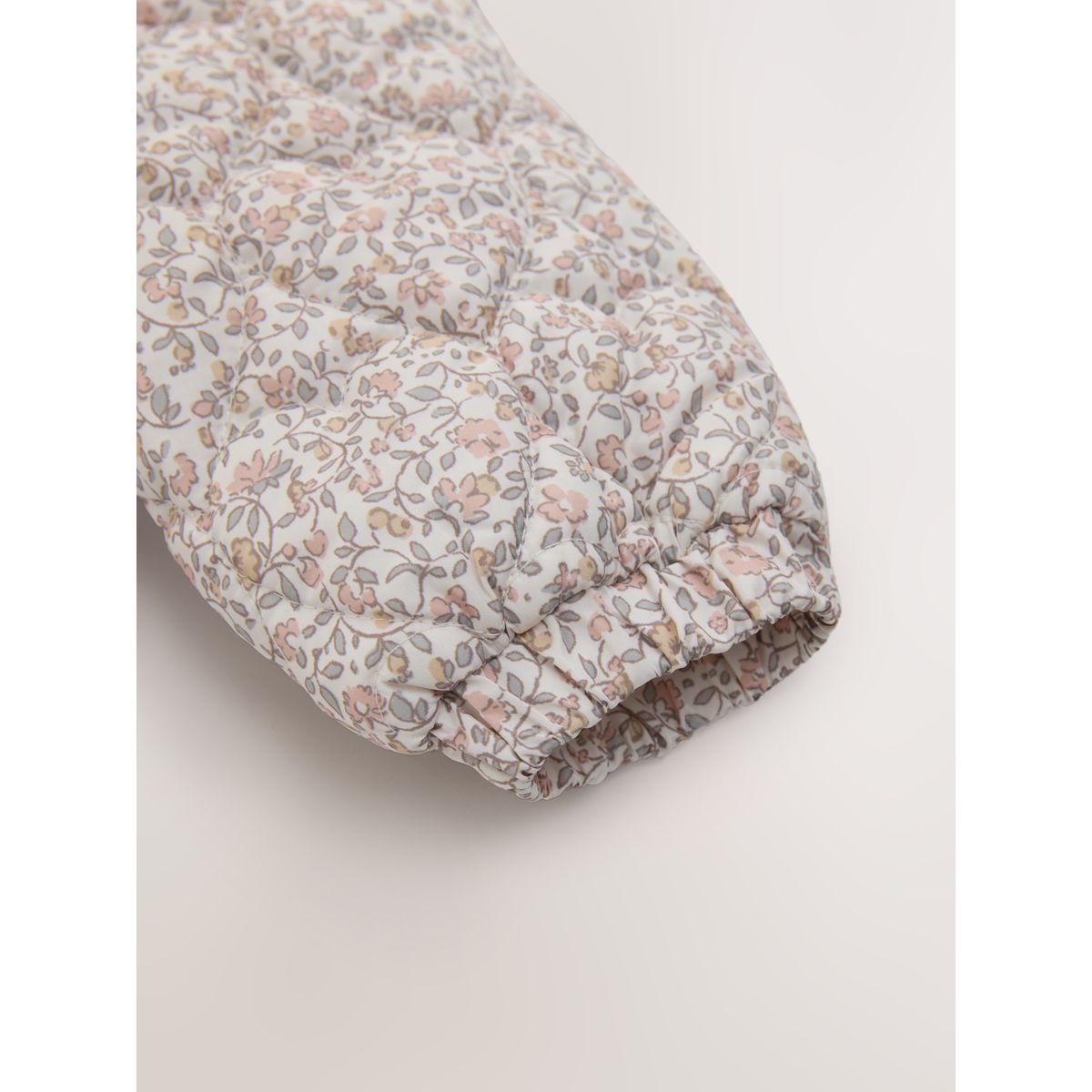 Manteau matelassé imperméable rose motif fleurs, NEXT