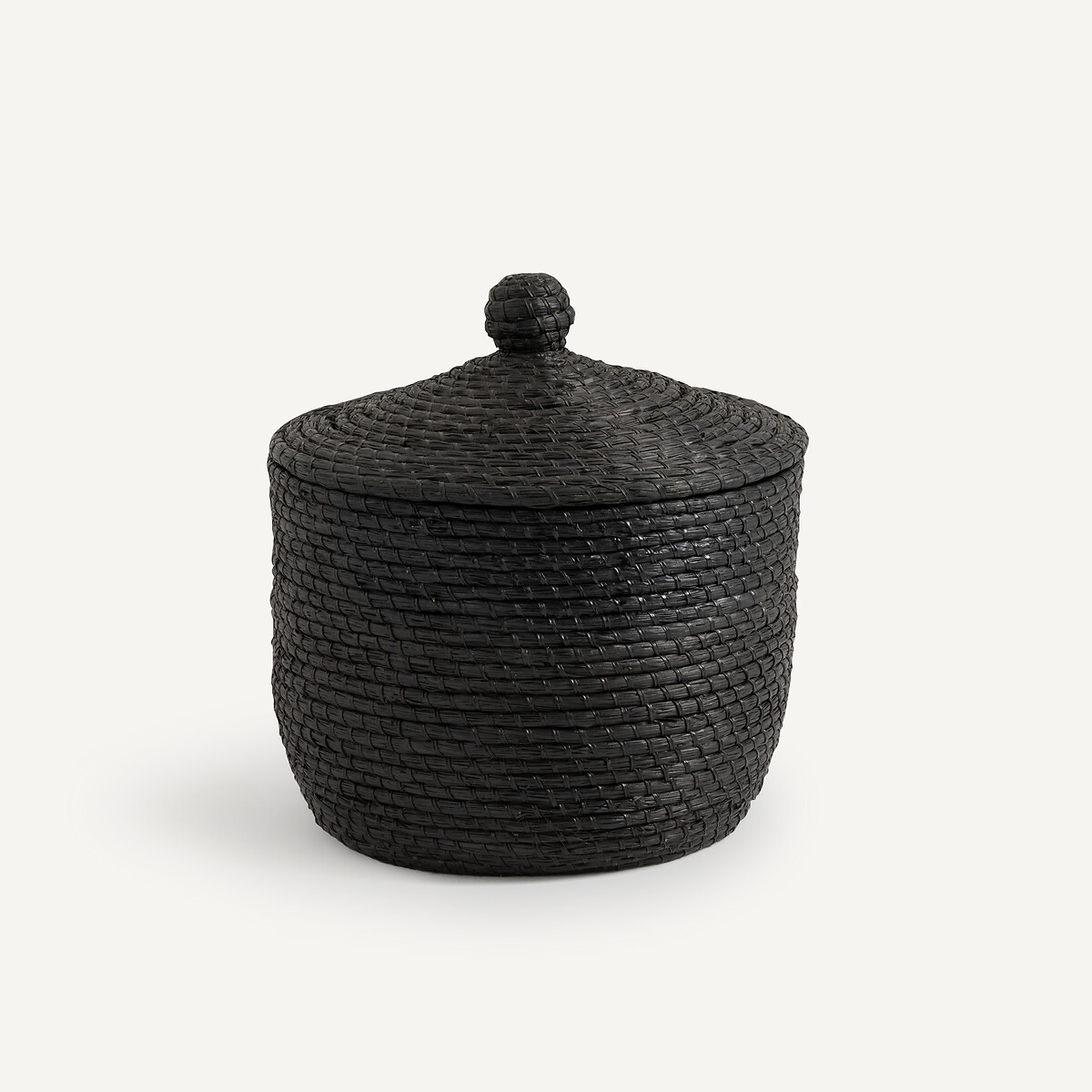 Panier à couvercle en herbier, Honoka noir, AM.PM