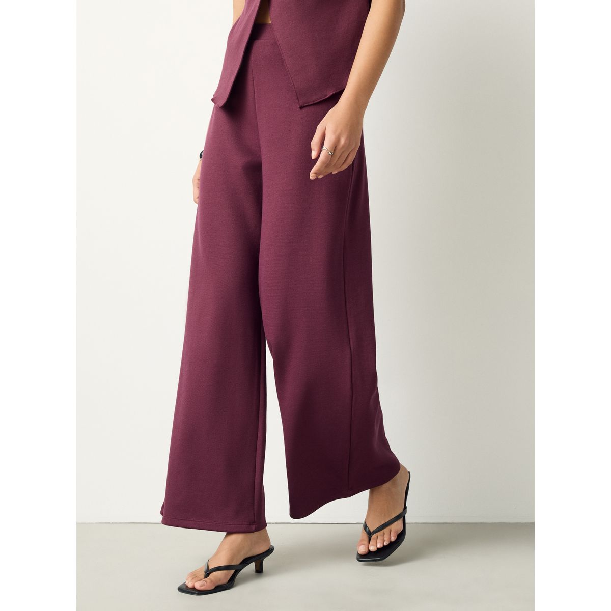 Pantalon large rouge bordeaux, NEXT