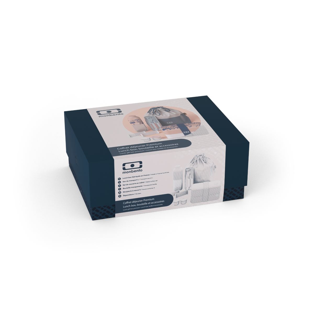 Coffret cadeau lunch box adulte graphic ginkgo, MONBENTO