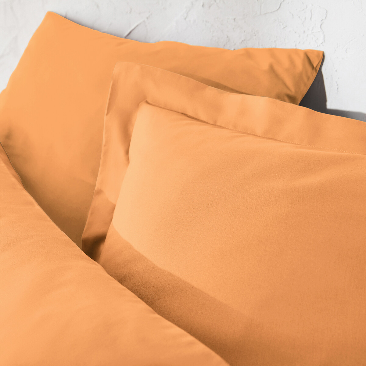 Housse de couette unie en polycoton, Scenario mangue, LA REDOUTE INTERIEURS