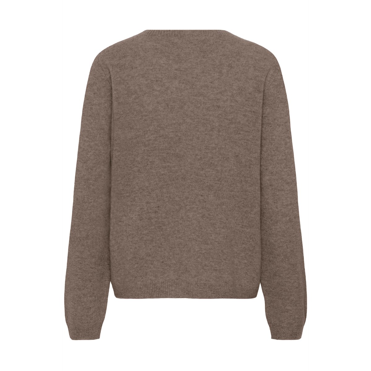 Pullover tricoté marron java melange, CREAM