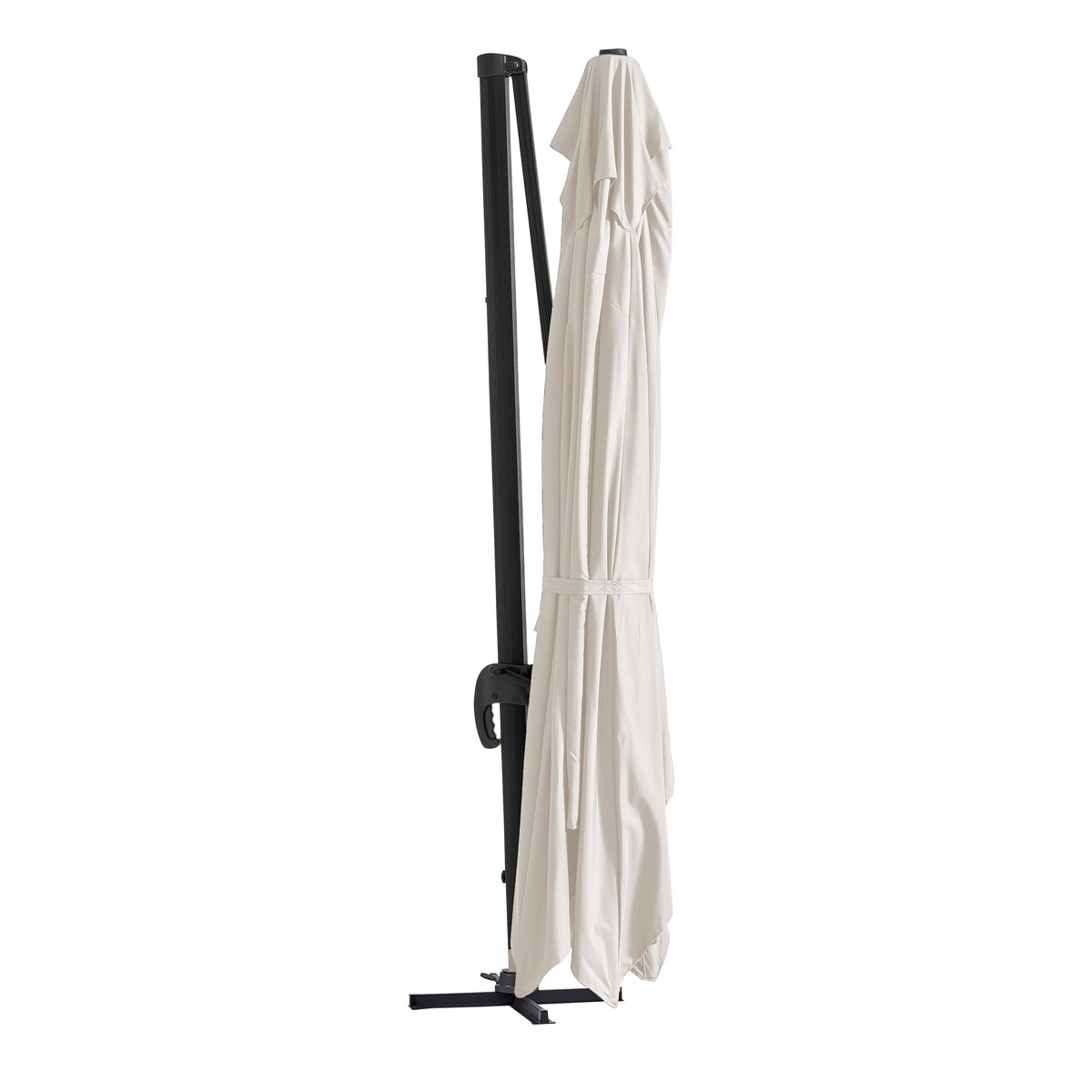 Parasol déporté inclinable et rotatif 4x3m, CASERTA ecru, OVIALA