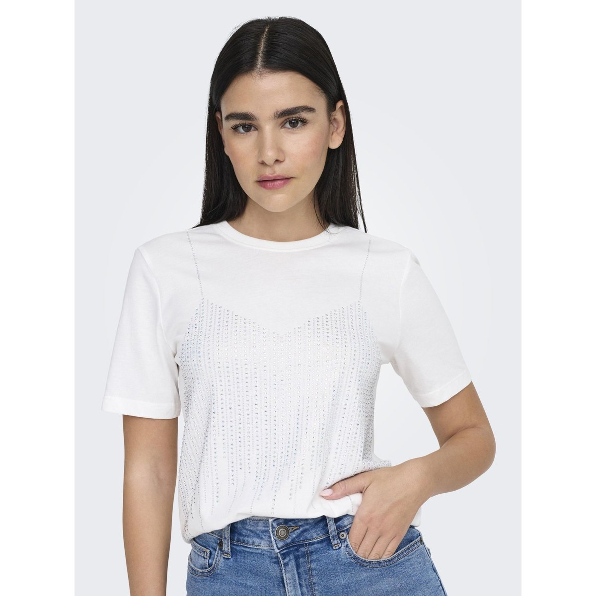 T-Shirt cloud dancer, ONLY