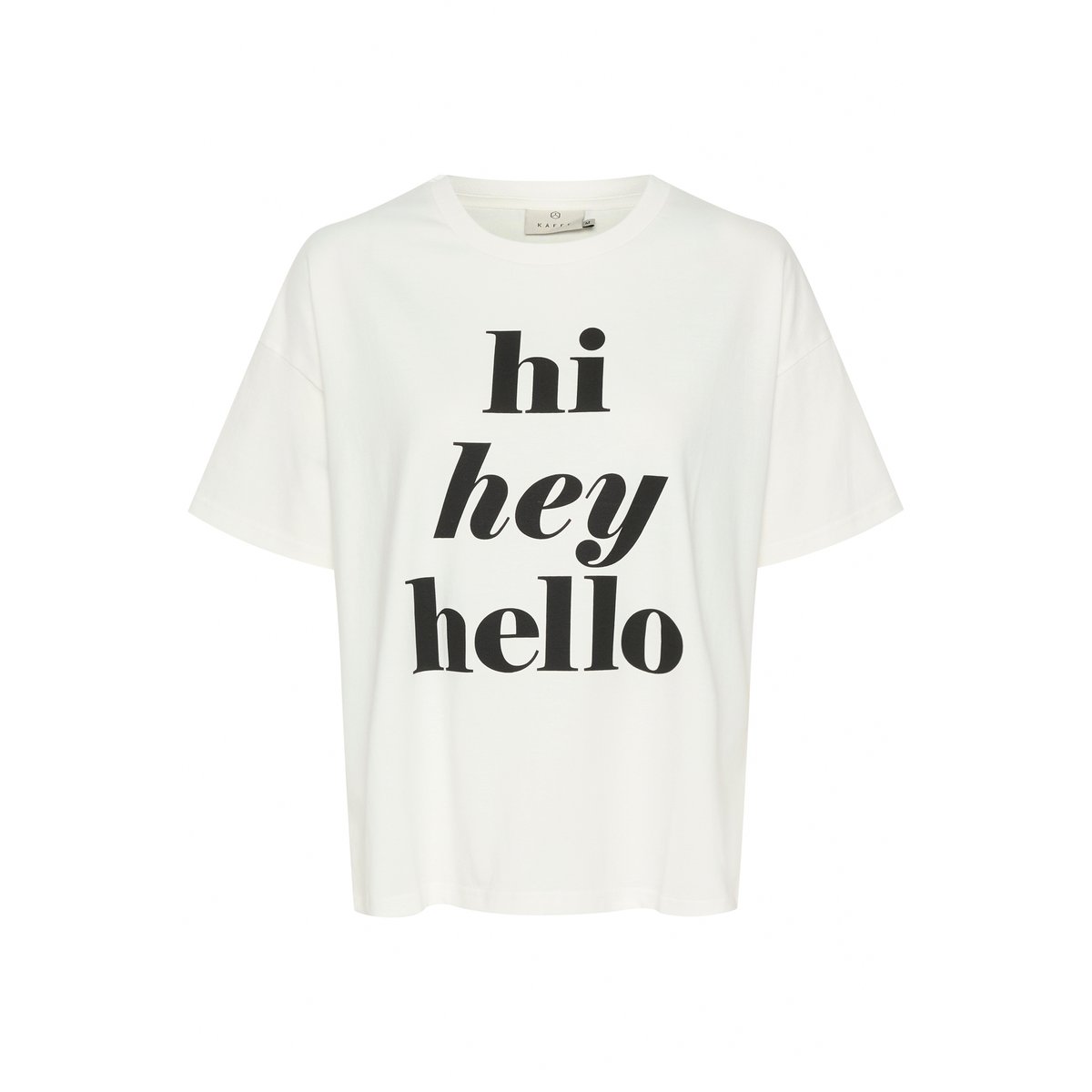 T-shirt blanc chalk, KAFFE