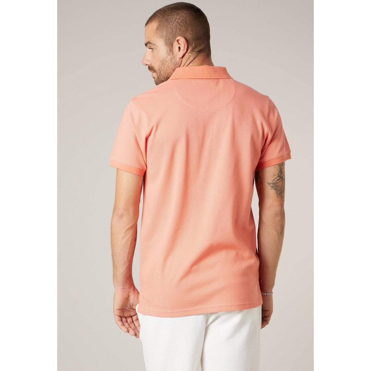 Polo homme en coton BAKY tangerine, DEELUXE